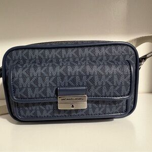 Authentic Michael Kors Navy MK Logo Belt Bag for Men